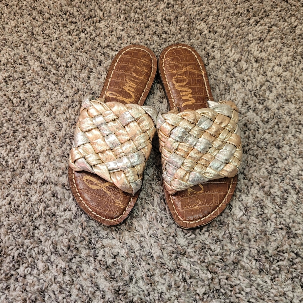 Sam Edelman Metallic Griffin Slide Sandals